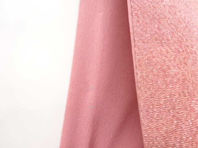  リサイクル　作家物　縮緬地暈し色無地着物